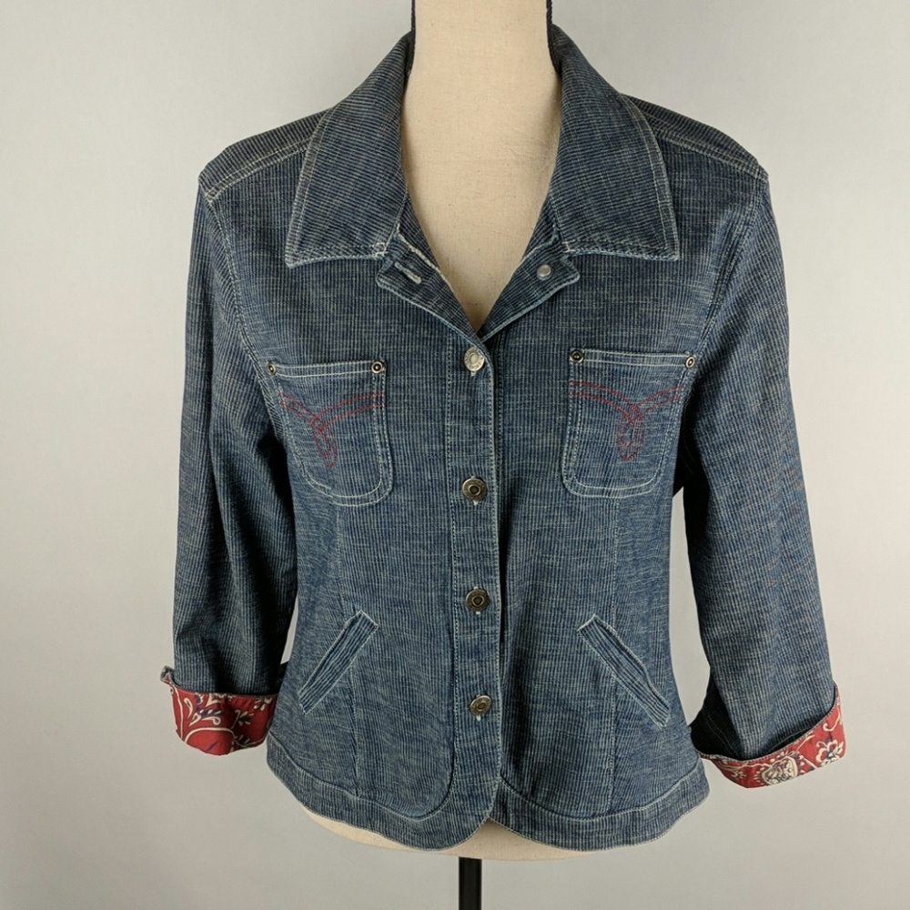 Denim button down shirt by Sag Harbor  Petite L